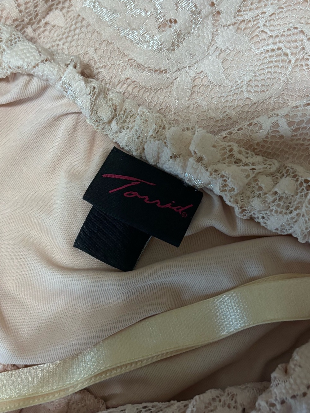 Torrid Blush Pink Lace Ruffle Maxi Dress -Romantic Boho- 2X - Picture 3 of 6